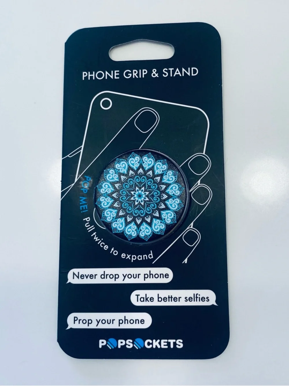 Universal Collapsible Grip & Stand for Phones and Tablets - Peace Mandala Sky
